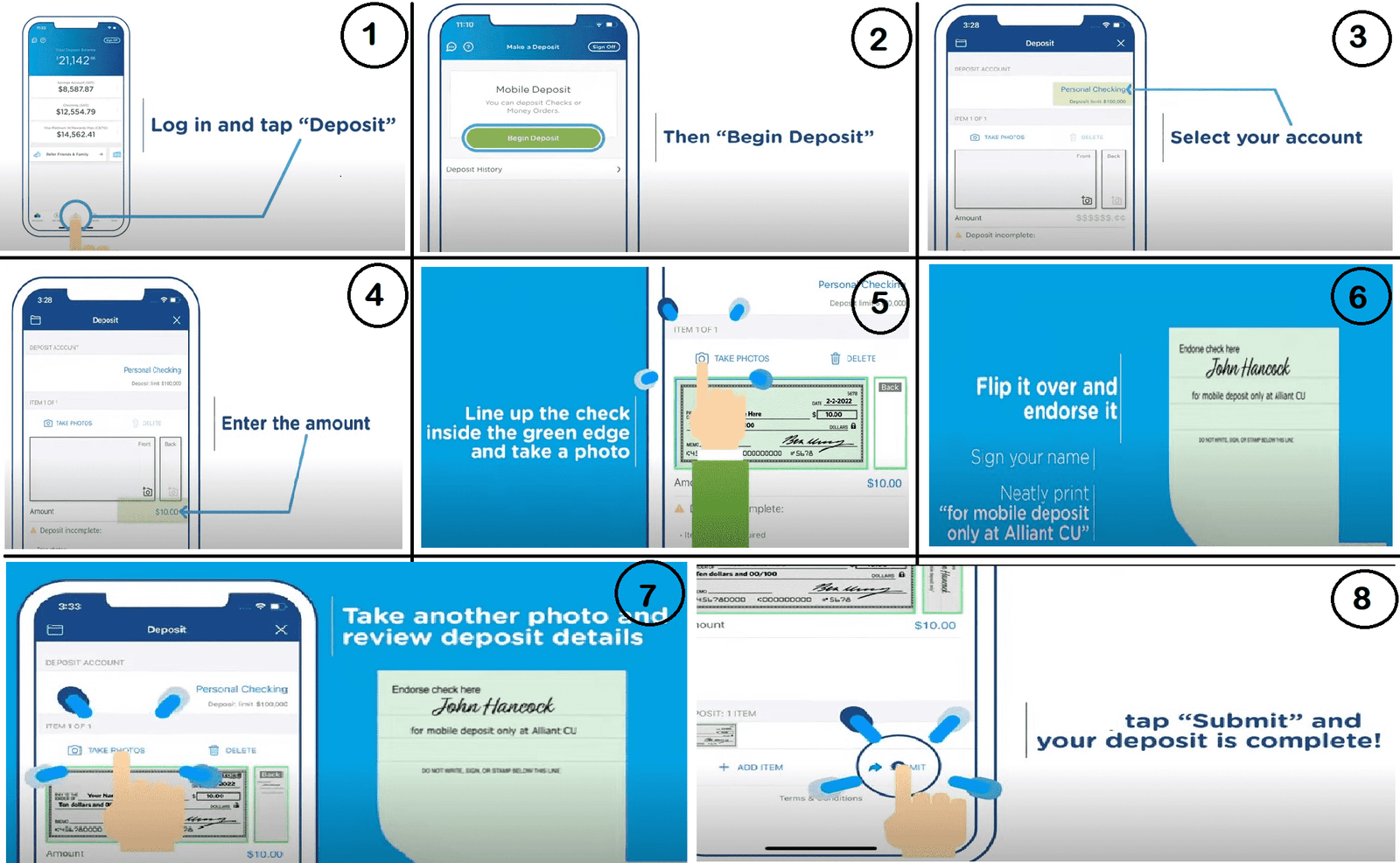 How to Deposit a Check on the Alliant Mobile App