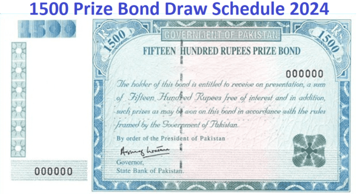 1500 Prize Bond Draw Schedule 2024