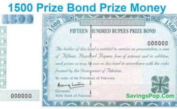 1500 Prize Bond Prize Money