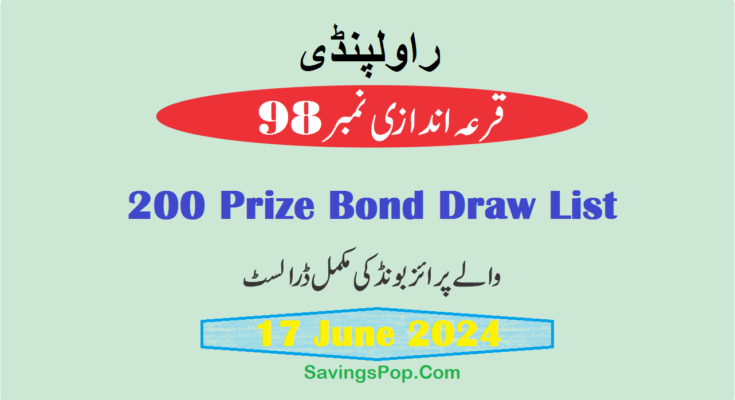 200 Prize Bond Draw List