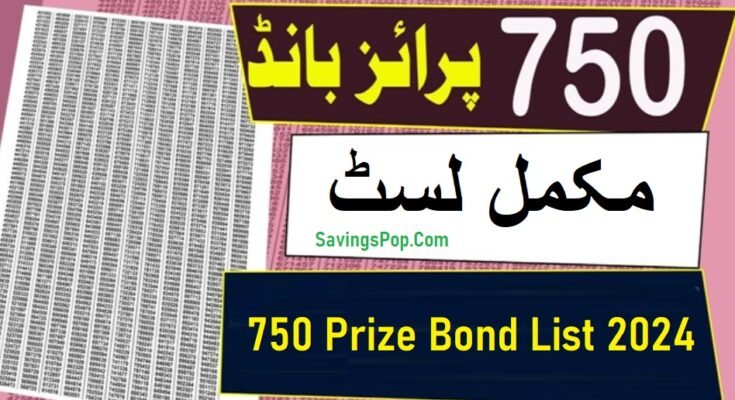 750 Prize Bond List 2024