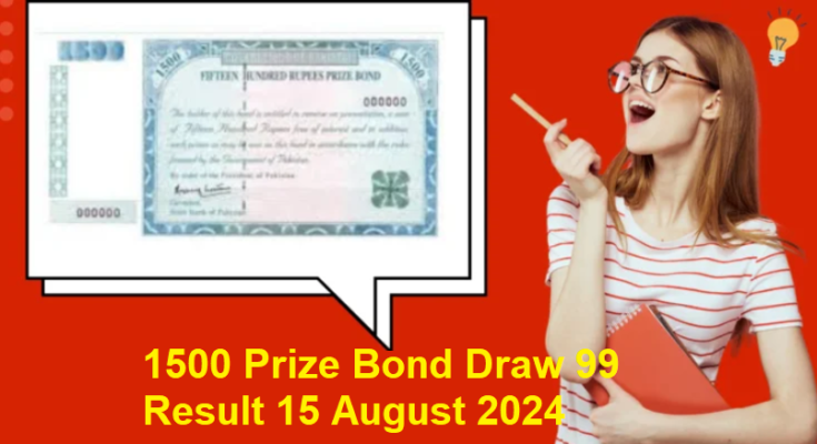 1500 Prize Bond Draw 99 Result 15 August 2024