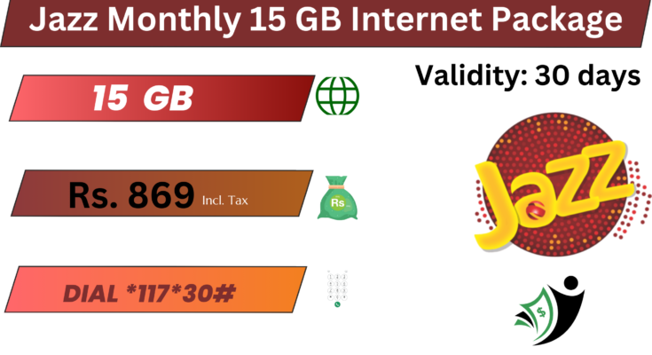 Jazz Monthly 15 GB Internet Package