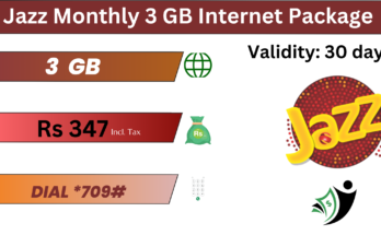 Jazz Monthly 3 GB Internet Package