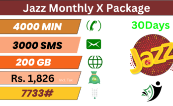 Jazz Monthly X Package 200GB in Rs. 1826