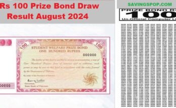 Rs 100 Prize Bond Draw Result August 2024