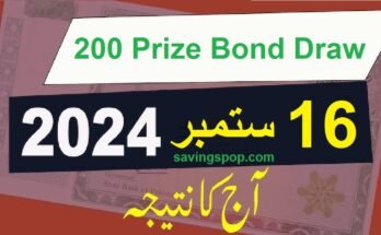 RS 200 Prize Bond Draw Result List 16 September 2024