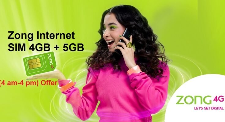 Zong Internet SIM 4GB + 5GB (4am-4pm) Offer