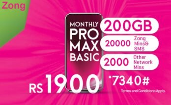 Zong Monthly Pro Max Basic Package