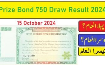 Prize Bond 750 Draw Result 2024