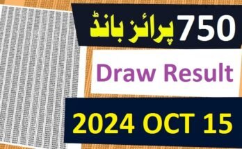 RS 750 Prize Bond Draw Result List October 2024