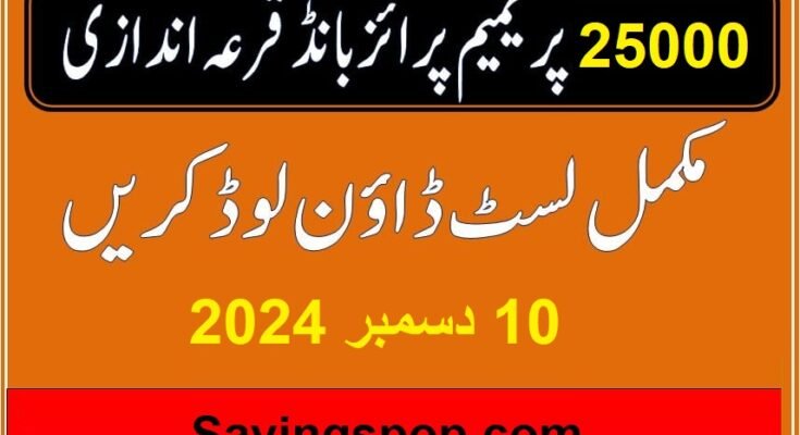 25000 Rs Premium Prize Bonds Result 2024