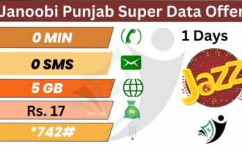 Jazz Janoobi Punjab Super Data Offer