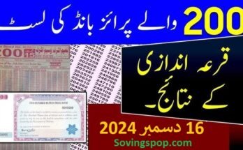 Prize Bond 200 Draw Result no.100 in Sialkot on 16-Dec-24